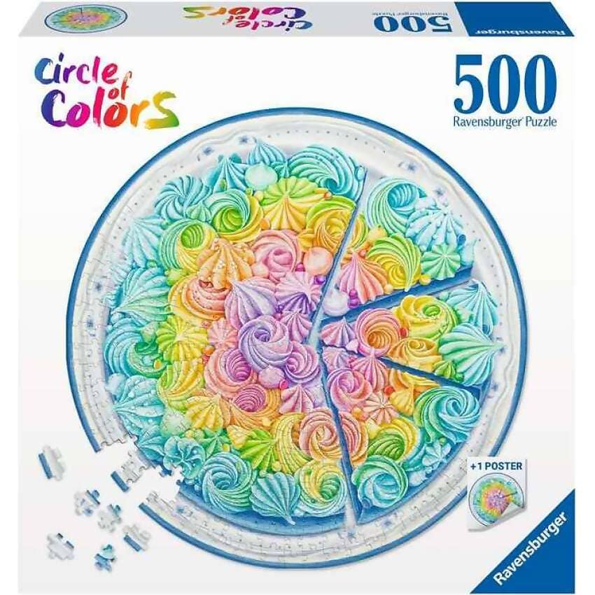 Ravensburger - Circle Of Colors Rainbow Cake Jigsaw Puzzle 500 Pieces