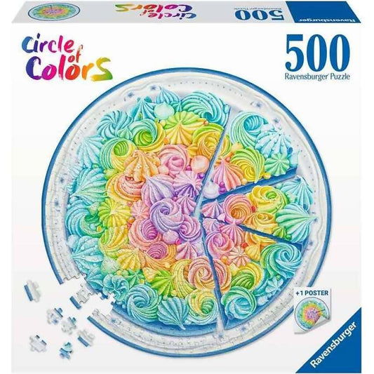 Ravensburger - Circle Of Colors Rainbow Cake Jigsaw Puzzle 500 Pieces