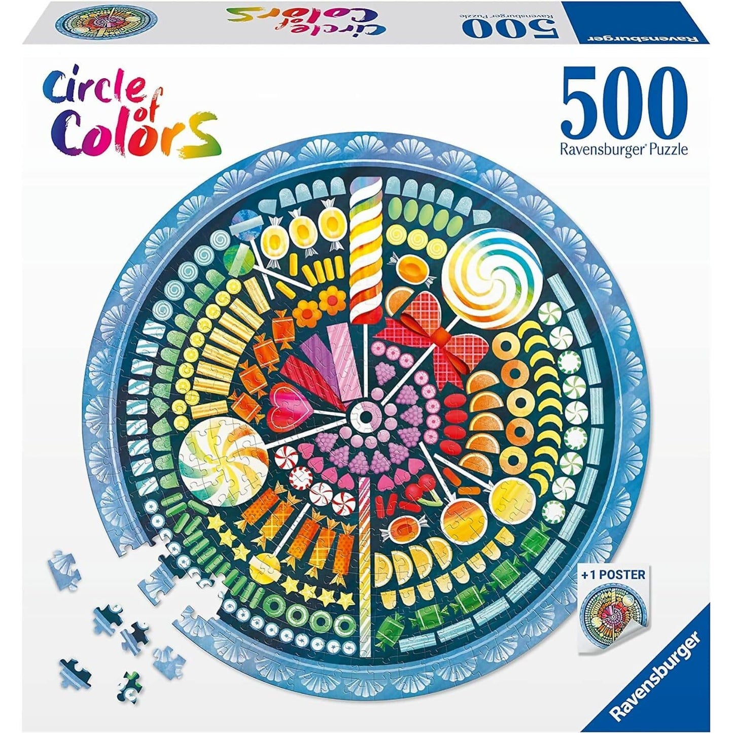 Ravensburger - Circle Of Colours Candies Jigsaw Puzzle 500 Pieces