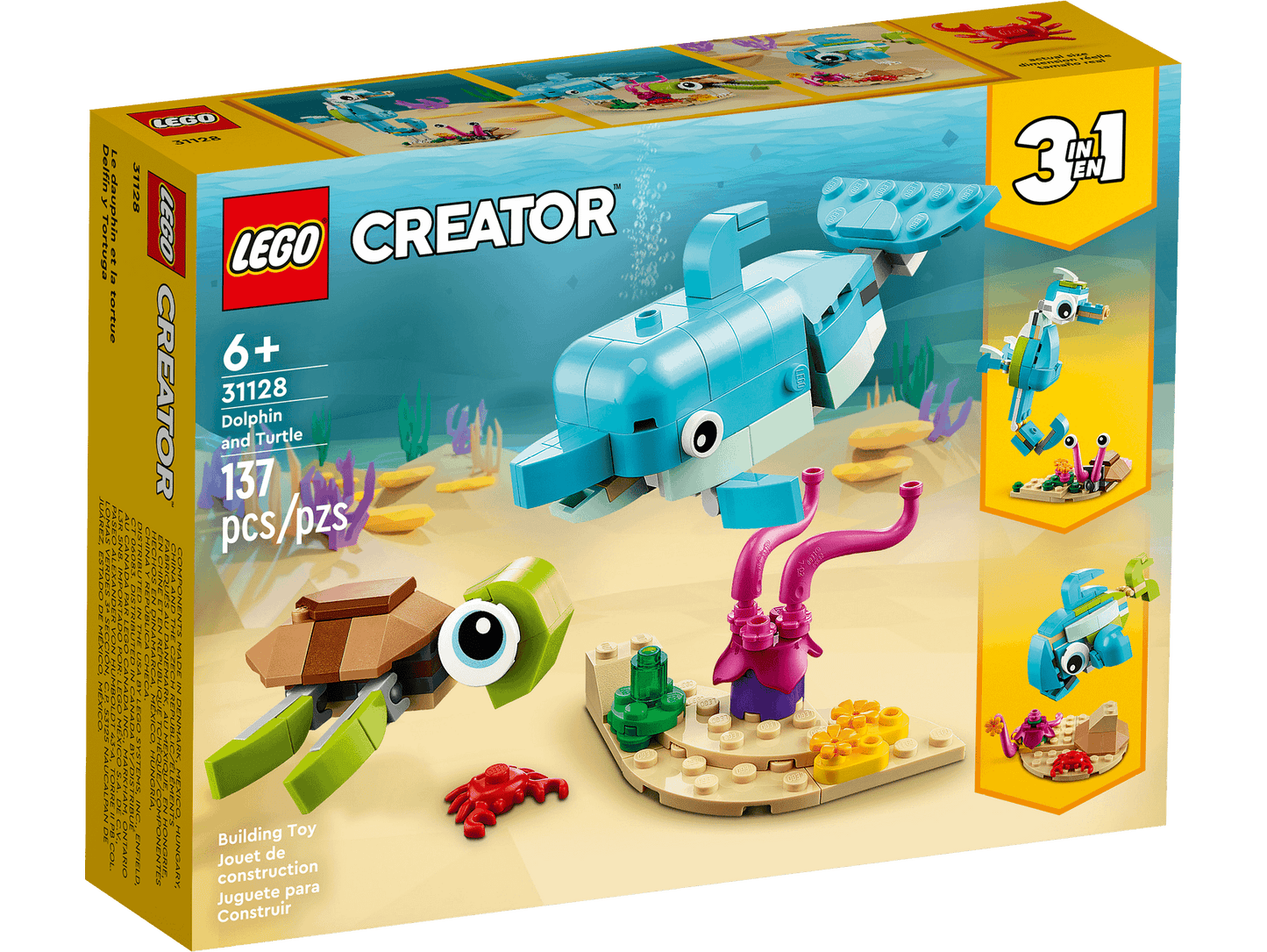 LEGO 31128 Dolphin and Turtle - Creator 3-in-1