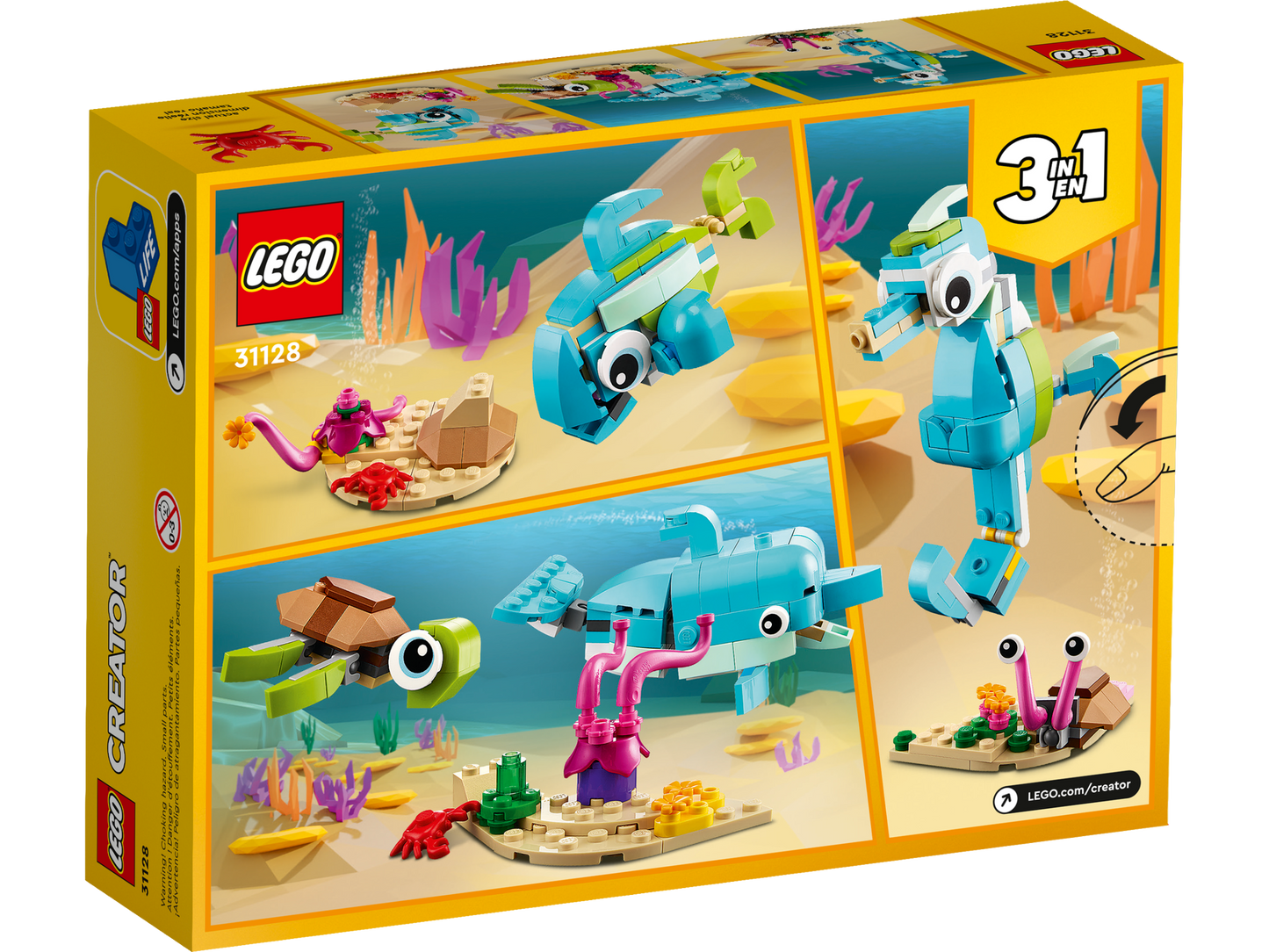 LEGO 31128 Dolphin and Turtle - Creator 3-in-1