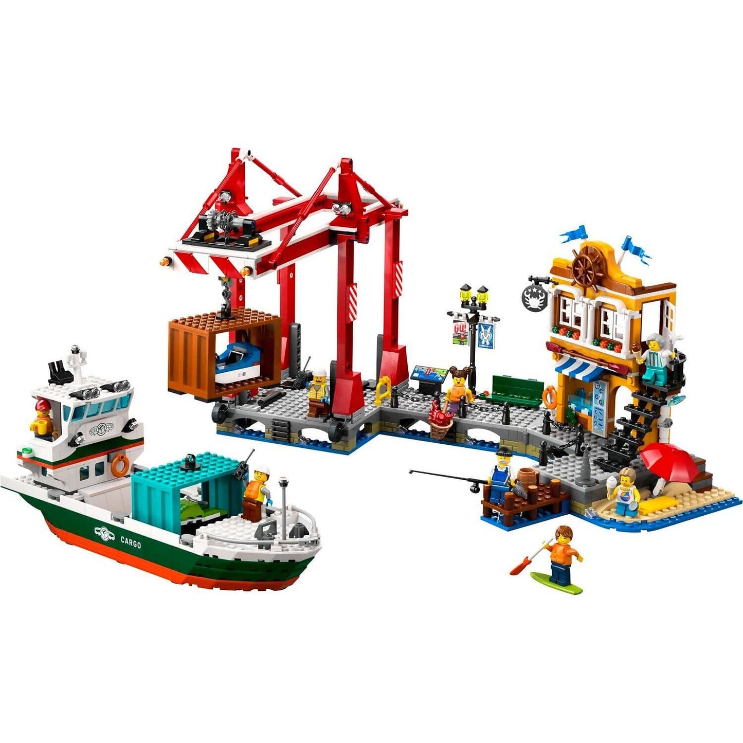 LEGO 60422 Seaside Harbor with Cargo Ship - City