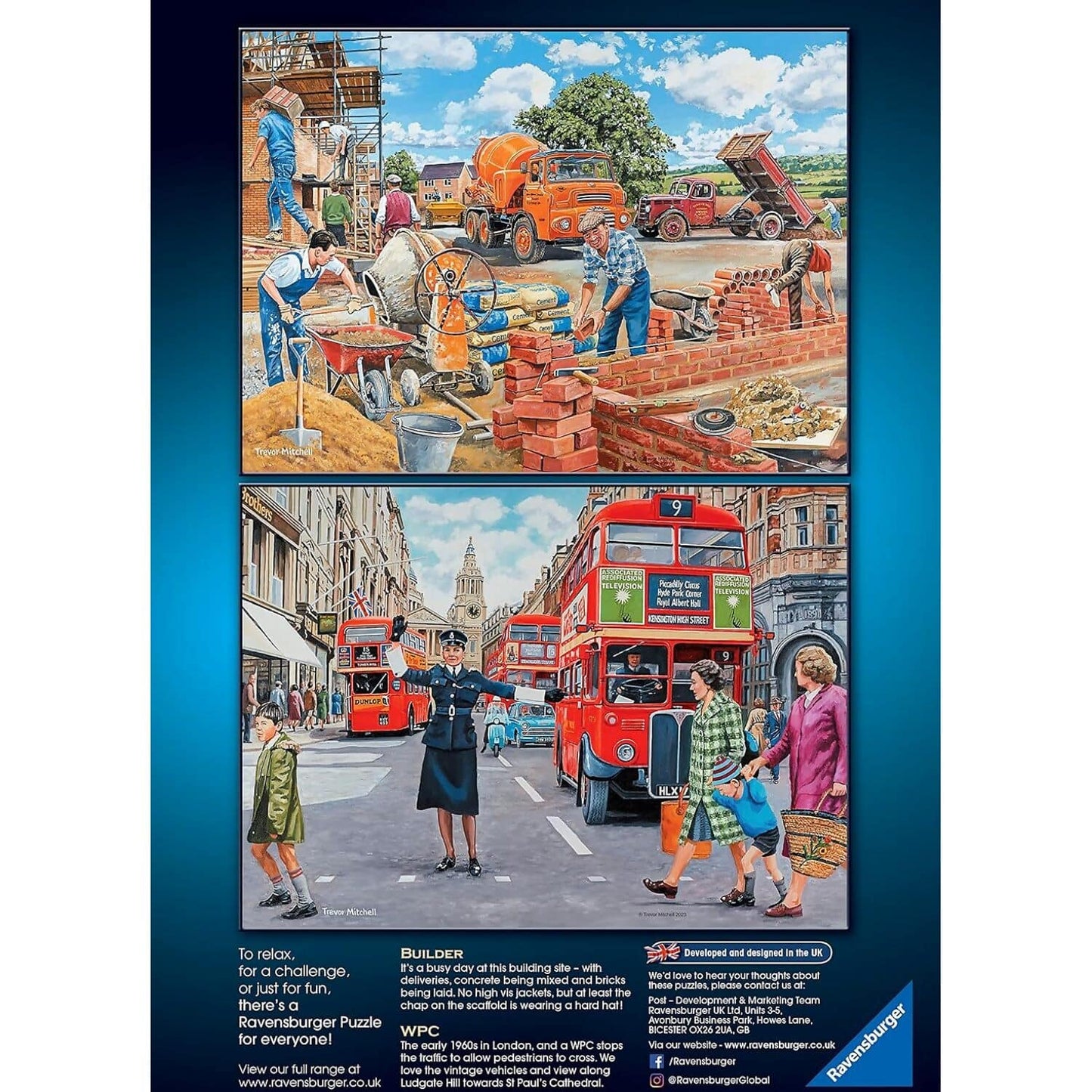 Ravensburger - Happy Days Collection No.6 Work Day Memories Trevor Mitchell Jigsaw Puzzle 4 X 500pc