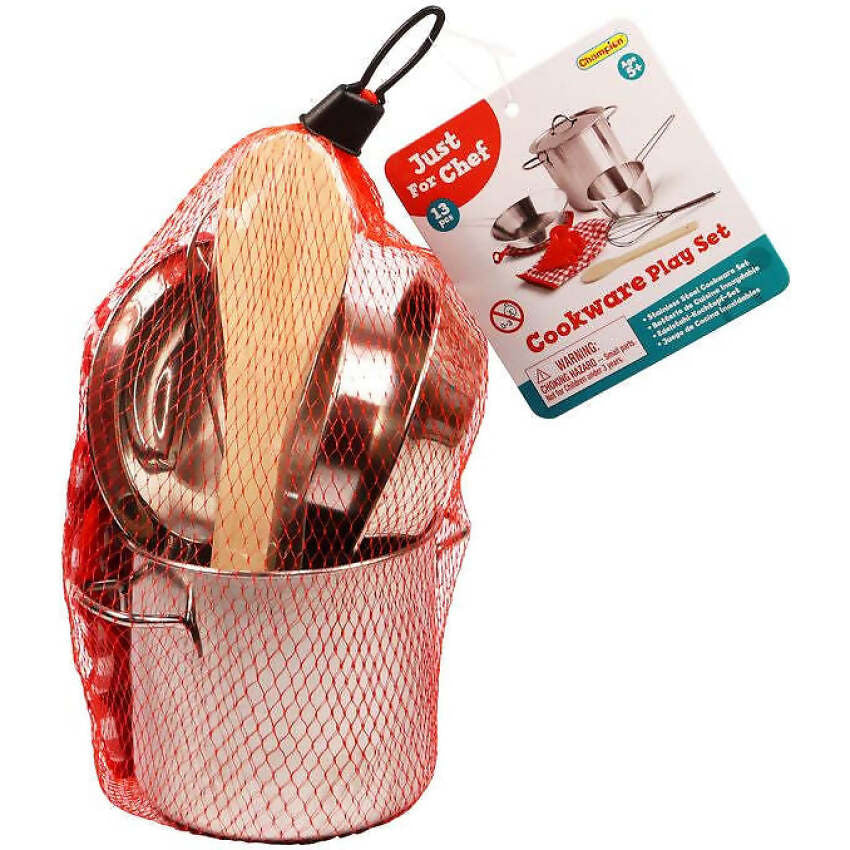 Champion - Just For Chef Cookware Playset Toy In Net Bag 13 Pieces