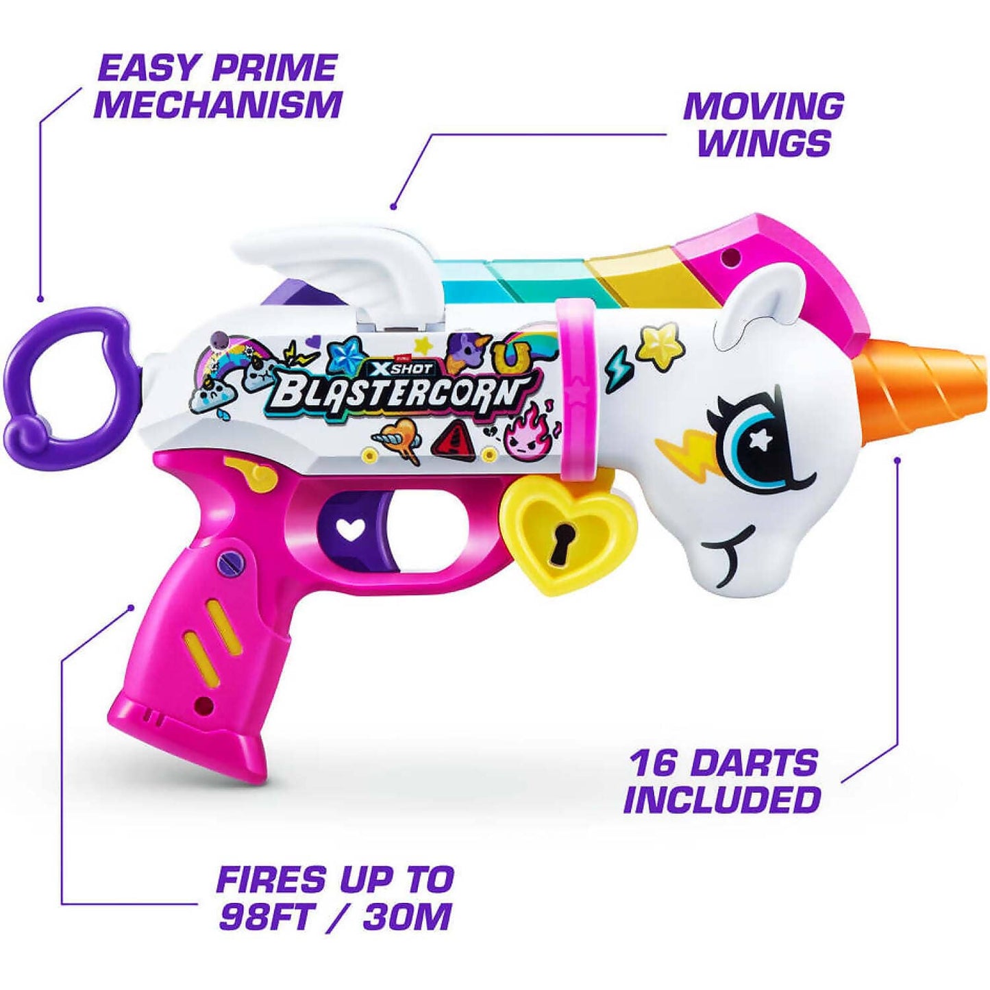 Zuru - X Shot Blastercorn Unicorn Blaster 16 Darts