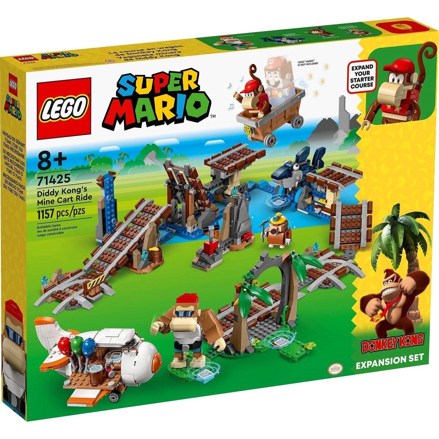 LEGO 71425 Diddy Kong's Mine Cart Ride Expansion Set - Super Mario