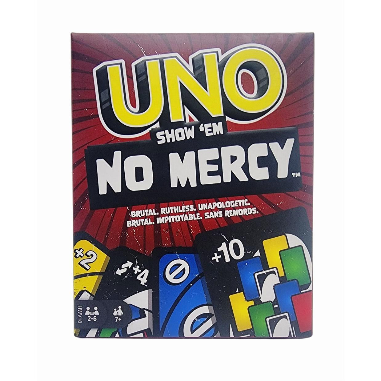 Uno - Show em No Mercy Card Game For Kids Adults & Family Night Parties And Travel