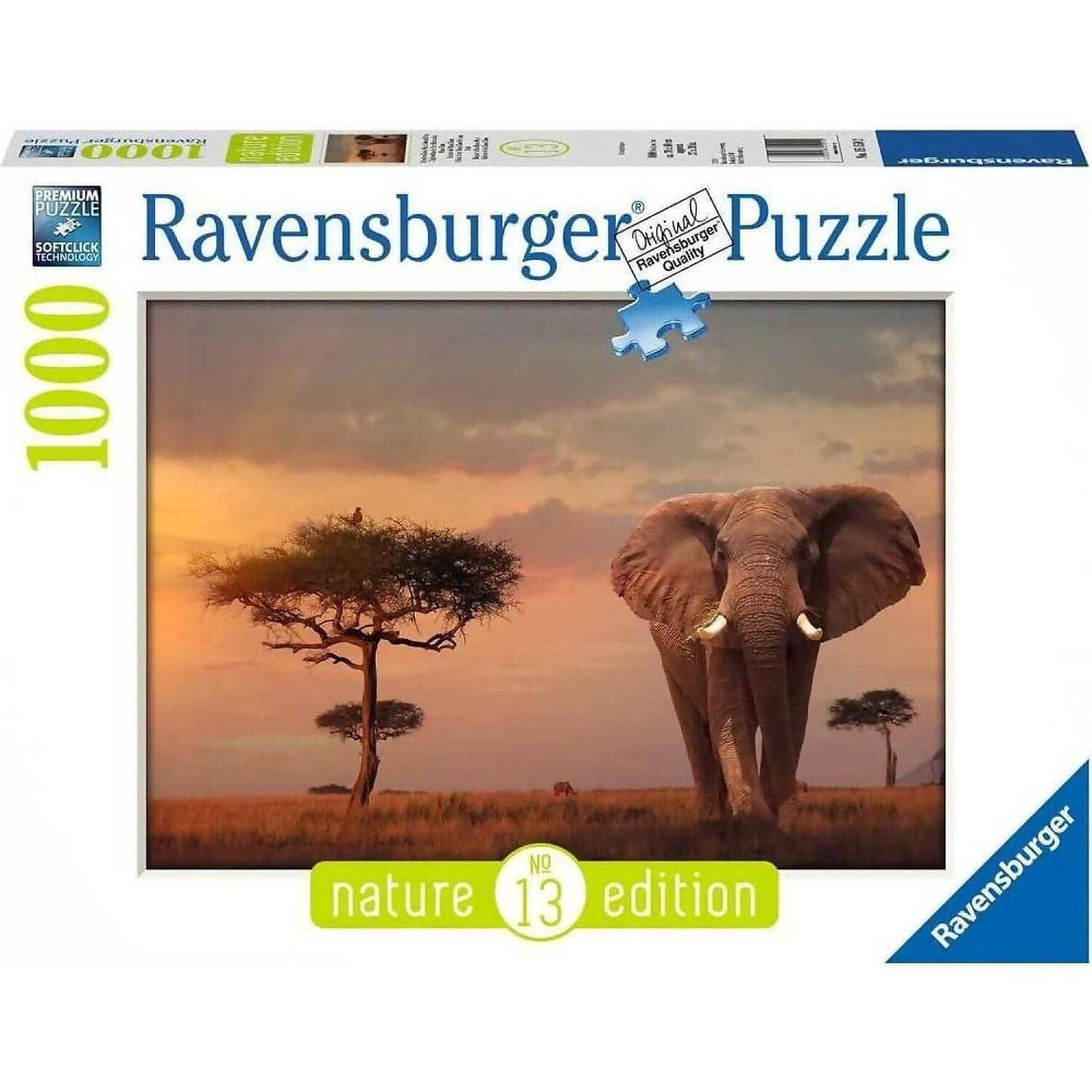 Ravensburger - Elephant Of The Massai Mara Jigsaw Puzzle 1000 Pieces