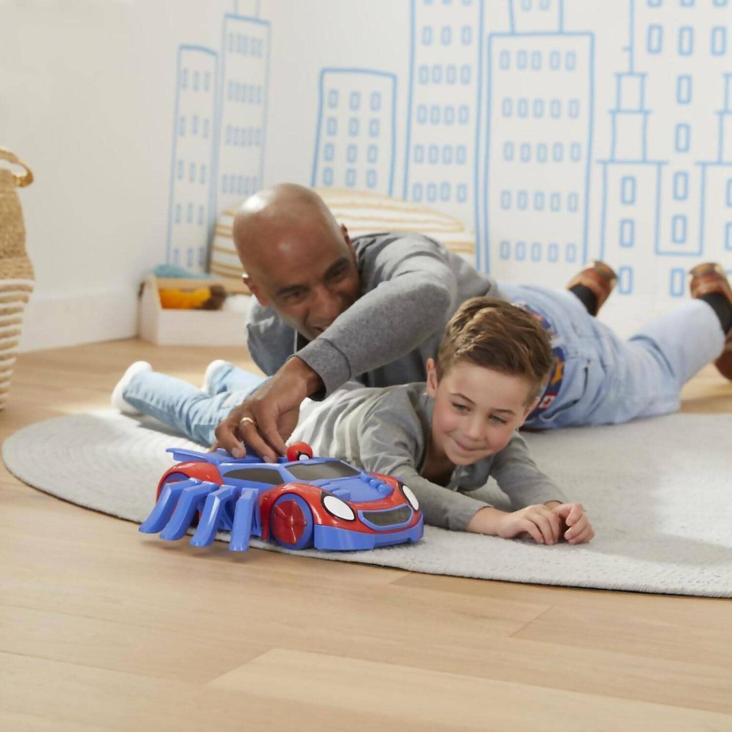 Marvel - Spidey And His Amazing Friends Ultimate Web-crawler With Spidey Stunner Feature And 4-inch Spidey Figure