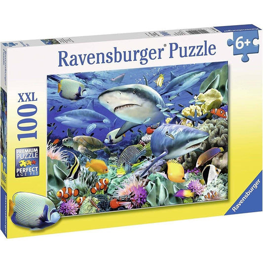 Ravensburger - Reef Of The Sharks Jigsaw Puzzle Xxl 100 Pieces