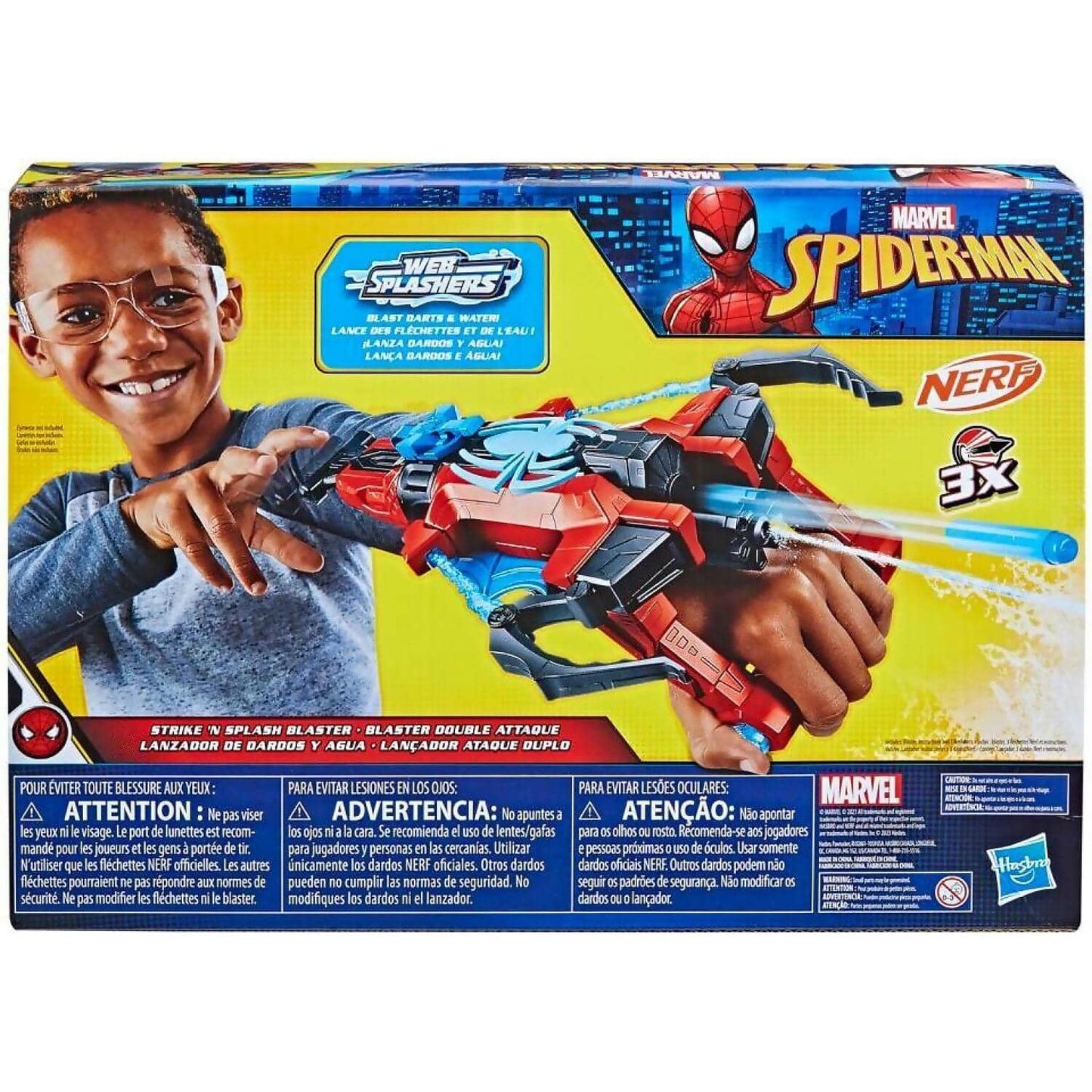 Nerf - Marvel Spider-man Strike 'n Splash Blaster 2-in-1 Feature Super Hero Toys Marvel Toys