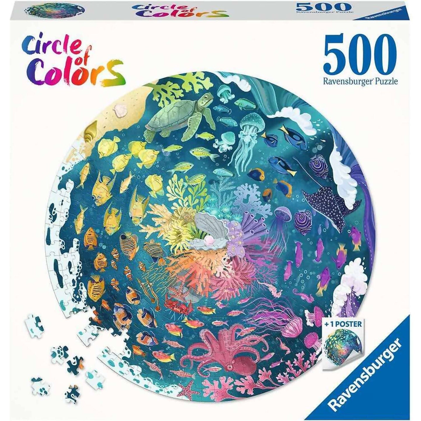 Ravensburger - Circle Of Colors Ocean Jigsaw Puzzle 500 Pieces