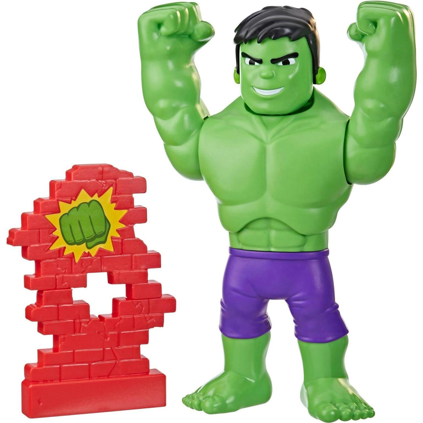 Marvel - Spidey And His Amazing Friends Power Smash Hulk Preschool Toy Face-changing 10-inch Hulk Action Figure Ages 3+