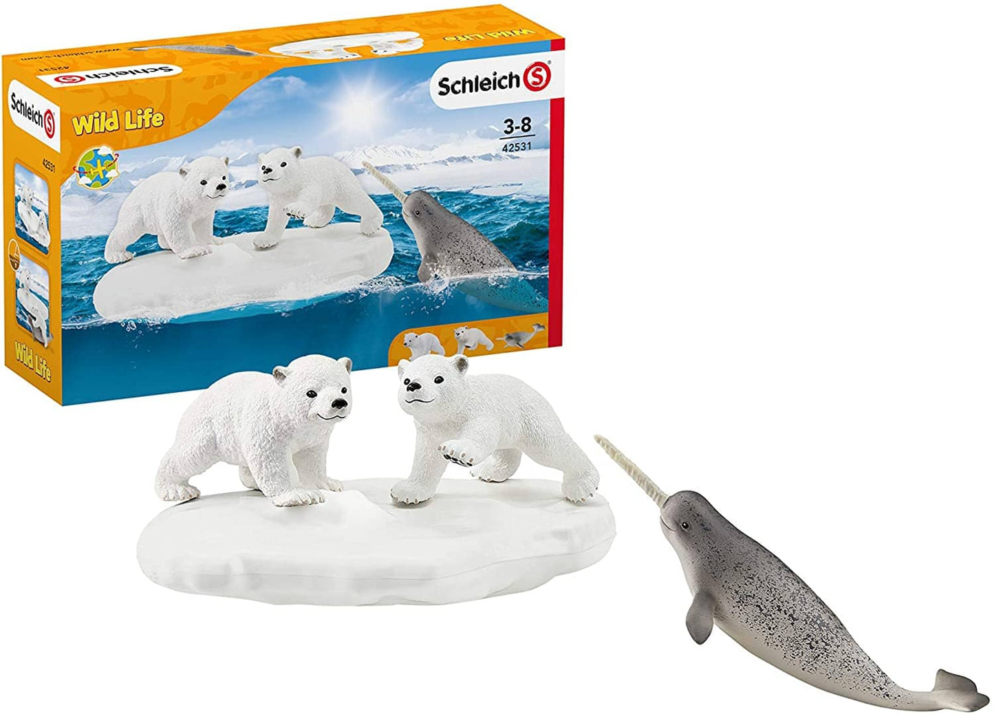 Schleich - Wild Life Polar Playground 4 Piece  Animal Playset