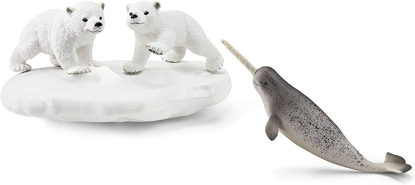 Schleich - Wild Life Polar Playground 4 Piece  Animal Playset