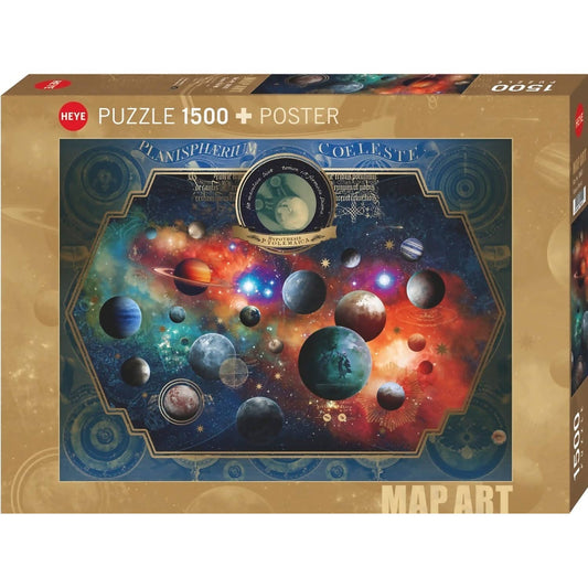 Heye - Map Art Space World Jigsaw Puzzle 1000 Pieces