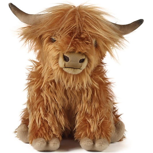 Living Nature - Highland Cow With Sound Large 22cm Plush (Includes non-replaceable button batteries)