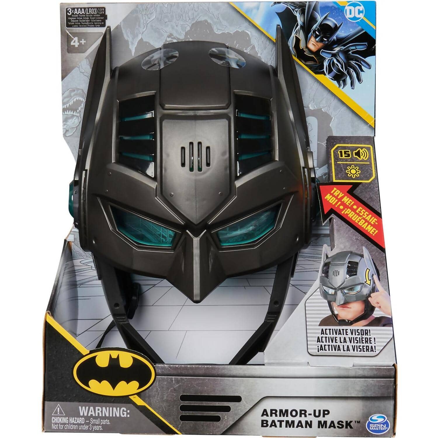 Dc - Comics - Armor-up Batman Mask With Visor 15+ Sounds & Phrases Lights Up