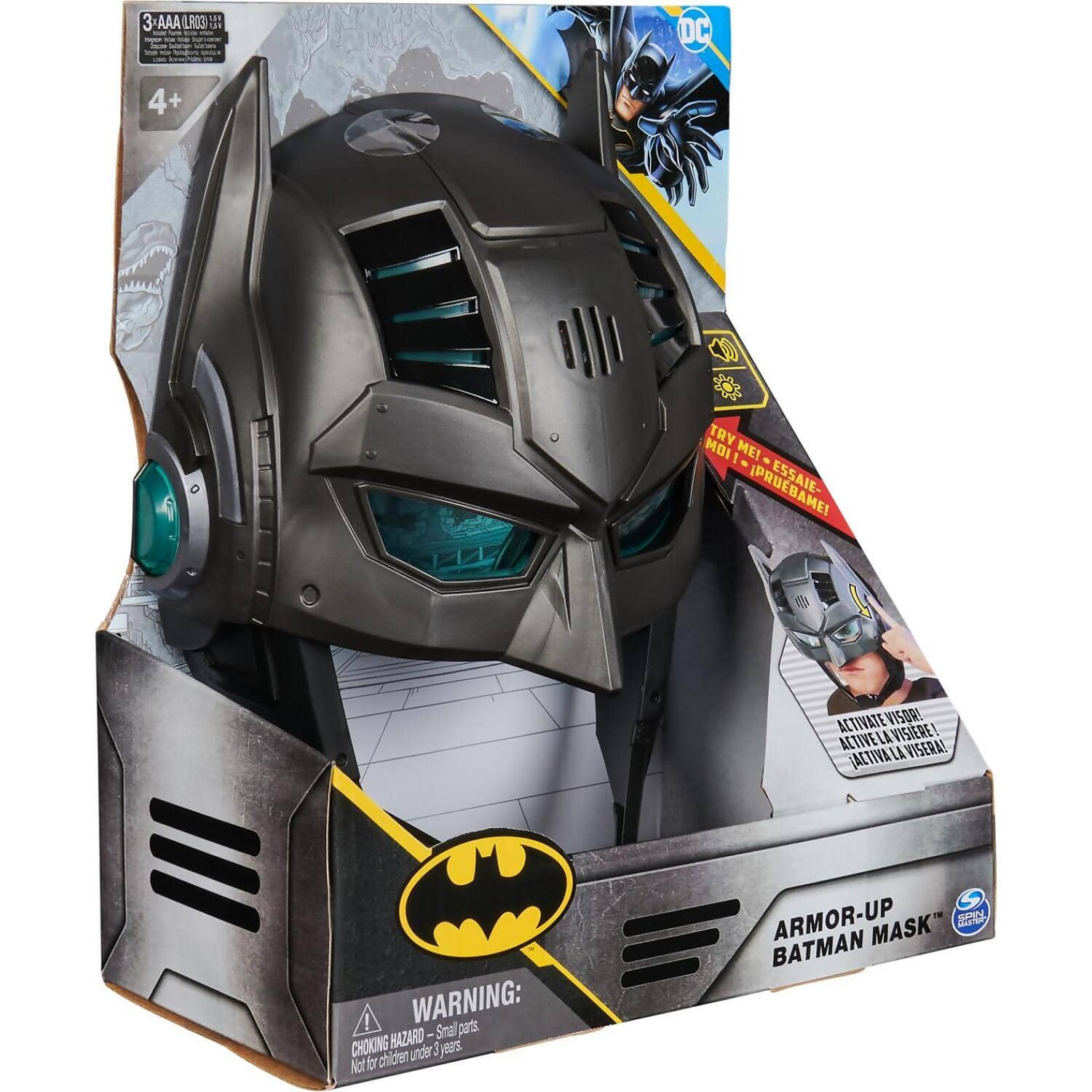 Dc - Comics - Armor-up Batman Mask With Visor 15+ Sounds & Phrases Lights Up