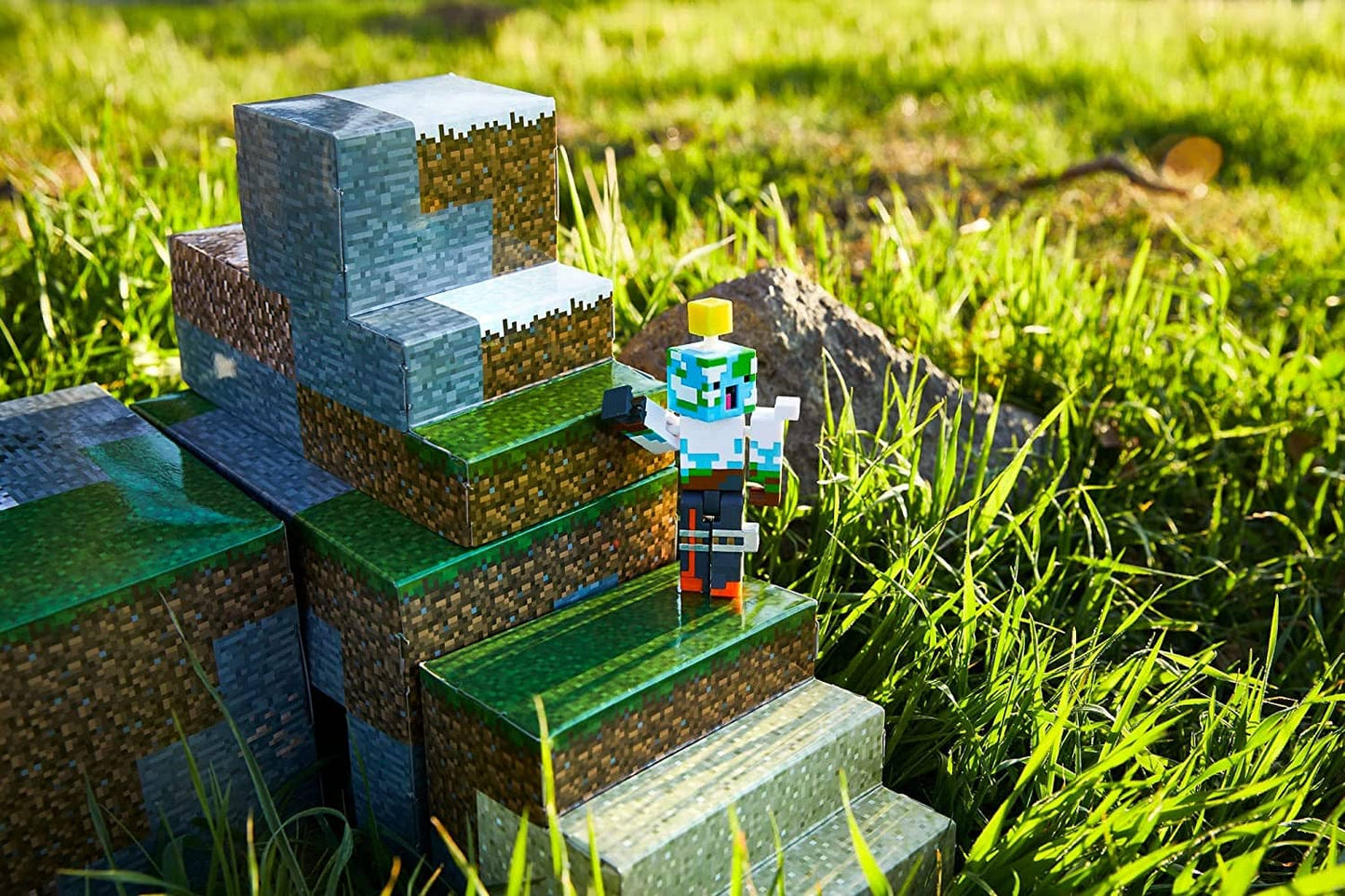 Minecraft Overworld Protector Playset Including Accessories & Blocks Playset
