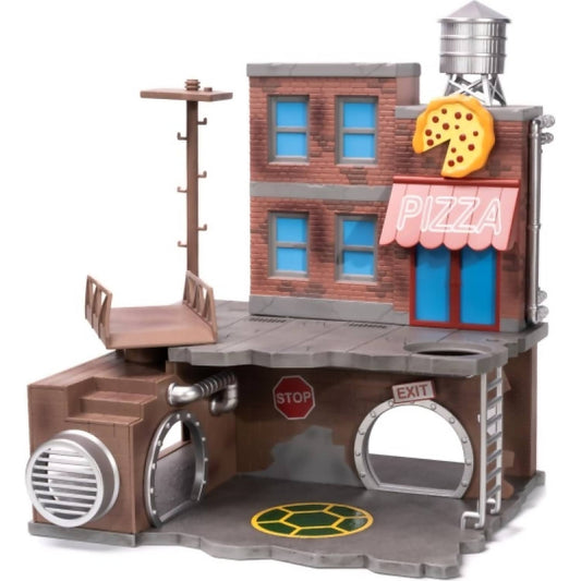 Tmnt Jada Toys - Teenage Mutant Ninja Turtles Nanoscene Turtle Lair with 4 Figures Scale Diecast Set