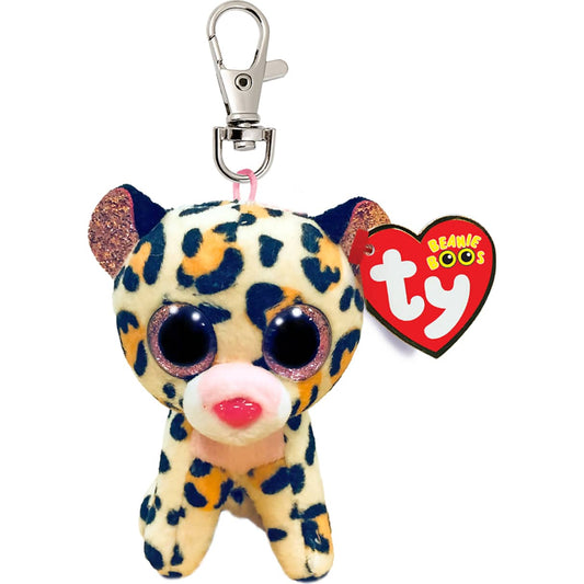 Ty Beanie Boos Clip On - Livvie Brown & Pink Leopard 10cm