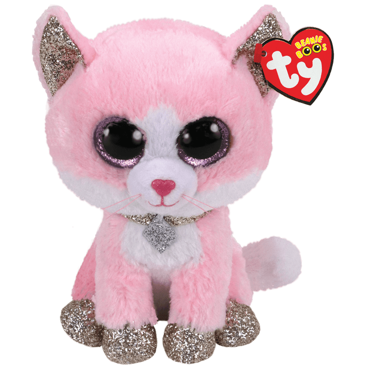Ty Beanie Boos - Fiona - Pink Cat 23cm Medium