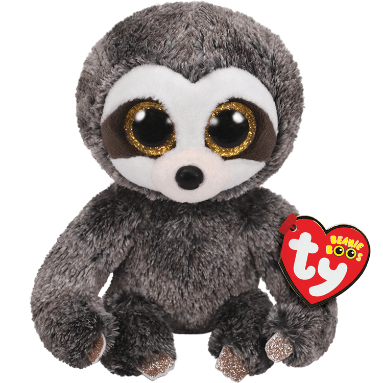 Ty - Beanie Boos - Dangler - Two Tone Grey Sloth 15cm Small