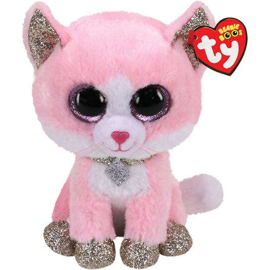 Ty - Beanie Boos - Fiona Pink Cat Small 15cm