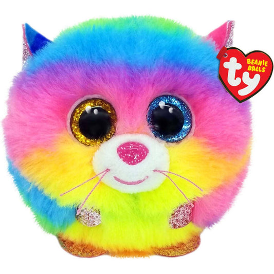 Ty Beanie Ball - Puffies Gizmo Rainbow Cat