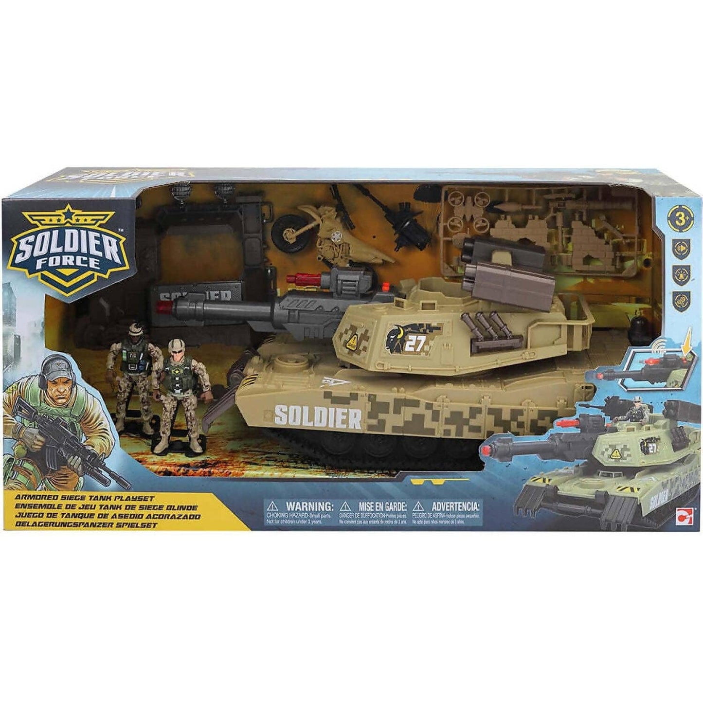 Soldier Force - Armored Siege Tank Playset - Light & Sound
