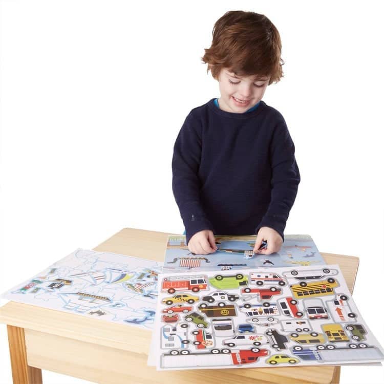 Melissa & Doug - Reusable Sticker Pad - Vehicles