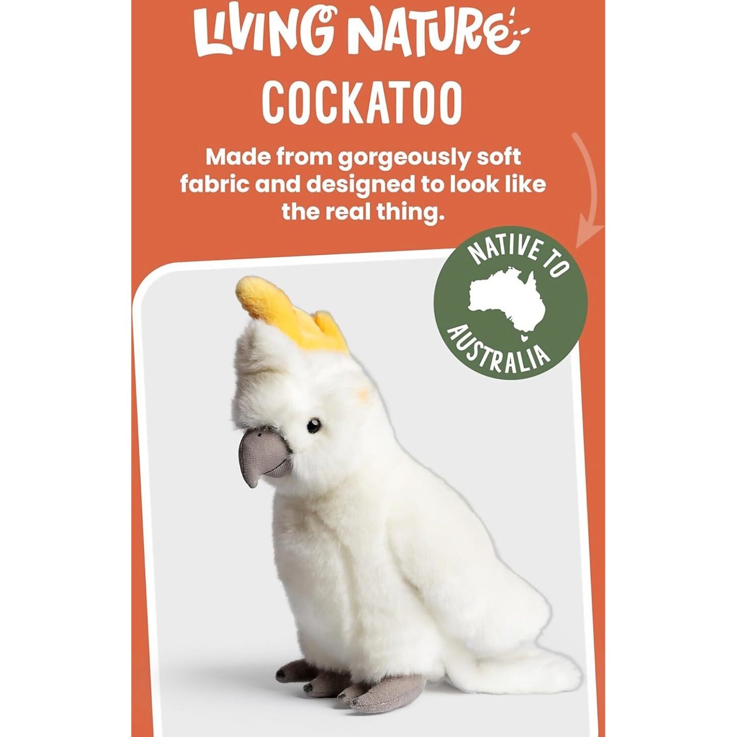 Living Nature - Cockatoo 28cm Plush