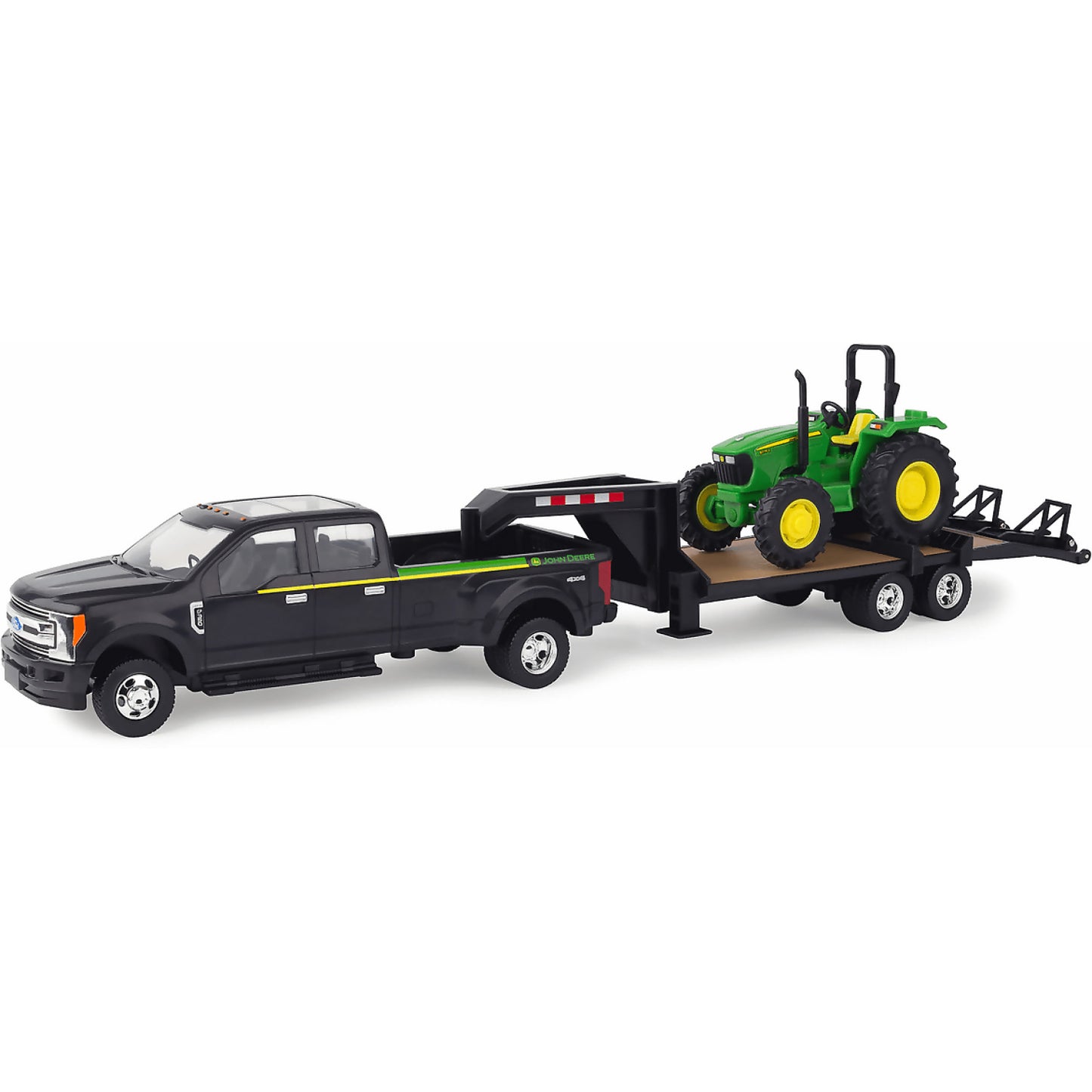 John Deere - 1:32 Scale 5075e Tractor W/ Ford F-350 Pickup And 5th Wheel Trailer - Tomy