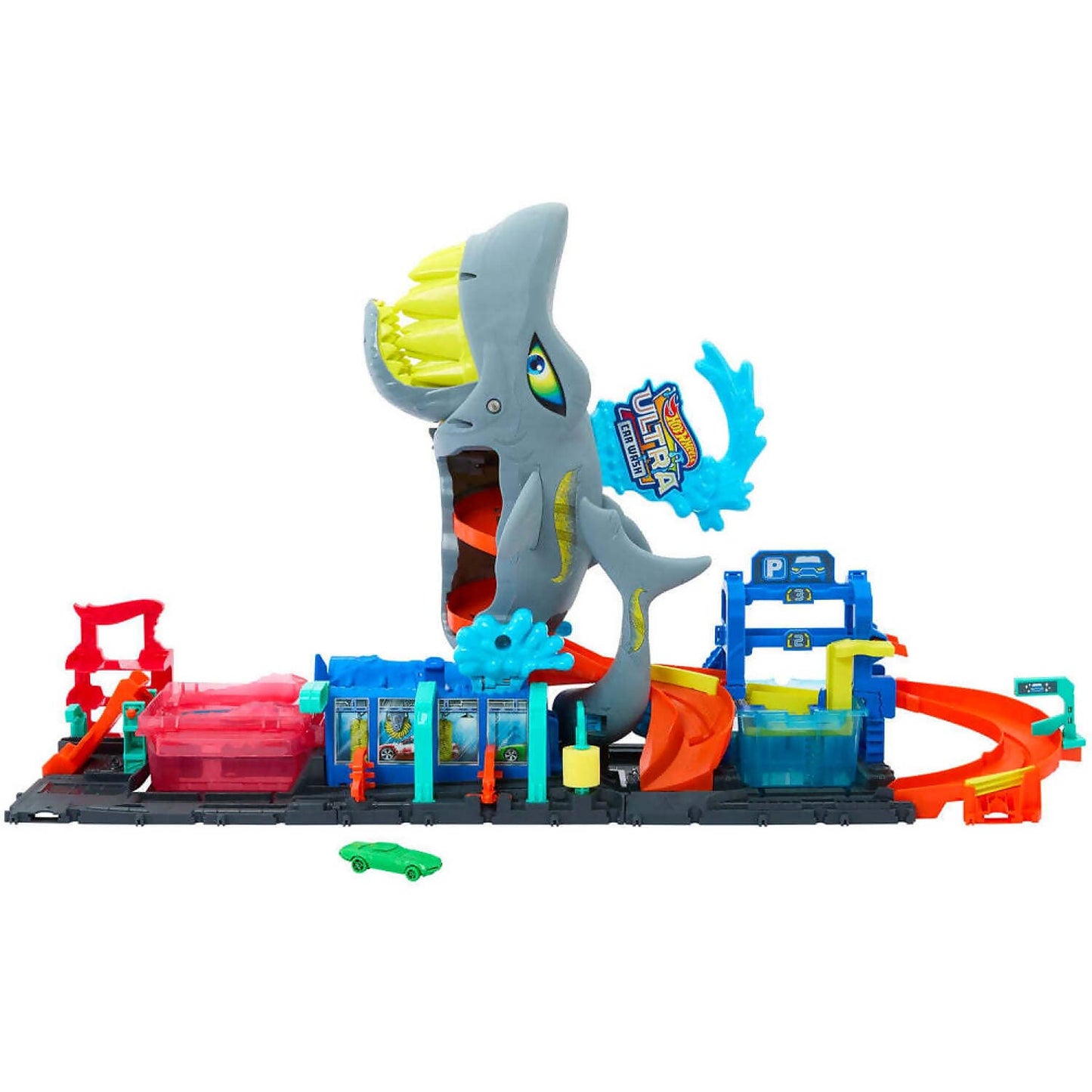 Hot Wheels - City Ultra Shark Car Wash Playset - Mattel