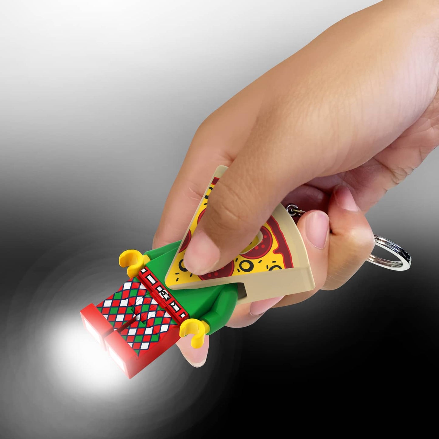 LEGO Pizza Guy Minifigure LED Key Light