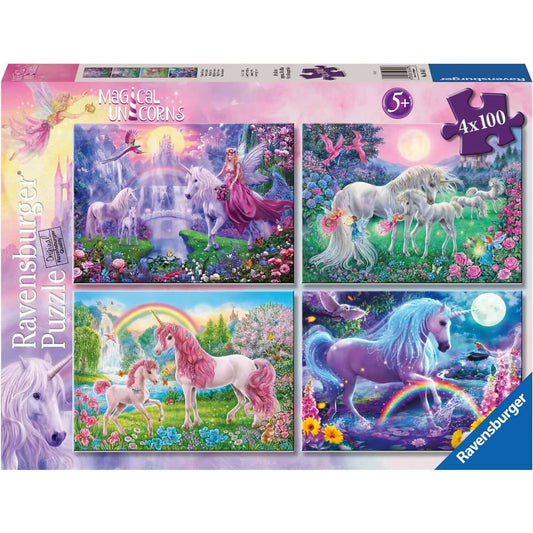 Ravensburger - Magical Unicorns Bumper Pack Jigsaw Puzzle 4 X 100 Pieces