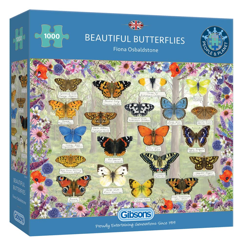 Gibsons - Beautiful Butterflies - Jigsaw Puzzle 1000 Pieces