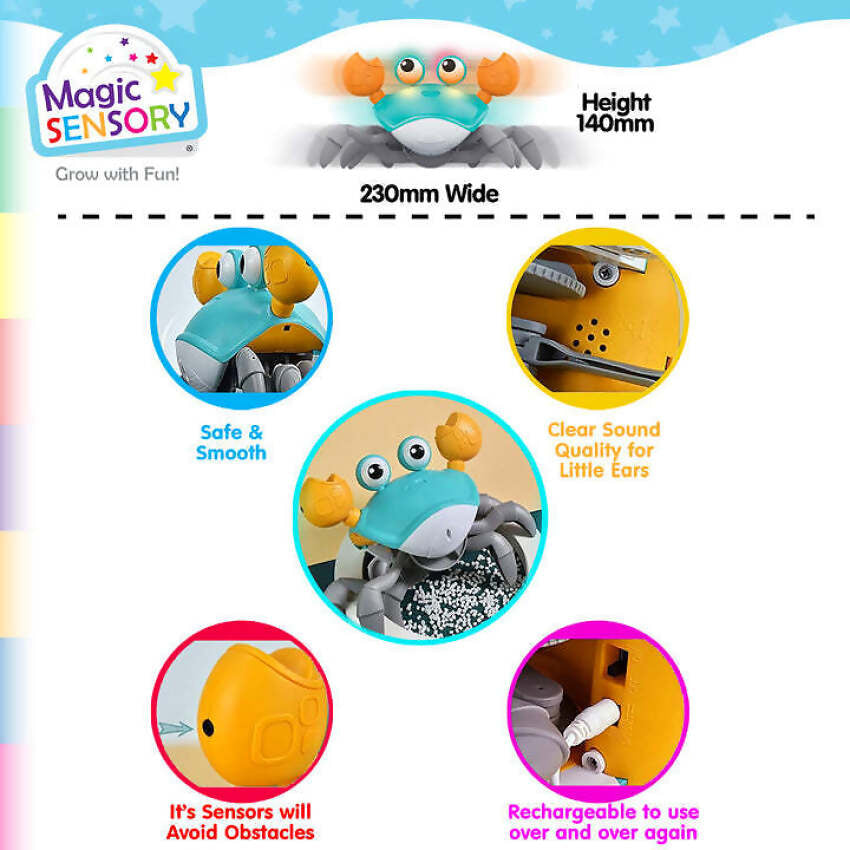 Magic Sensory - Blue Interactive Crawling Crab
