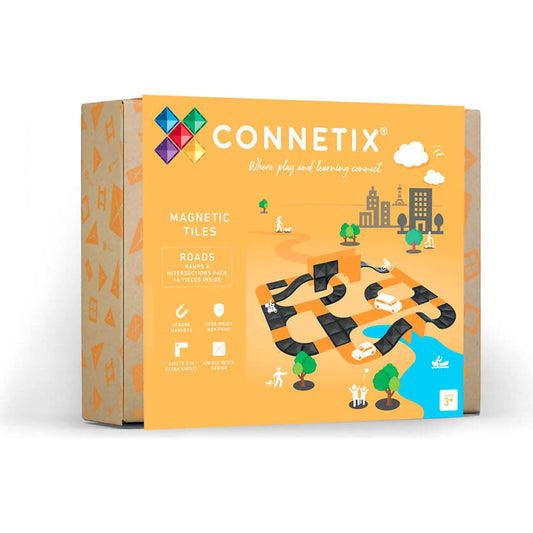 Connetix - Magnetic Tiles 16 Piece Ramps & Intersections Pack