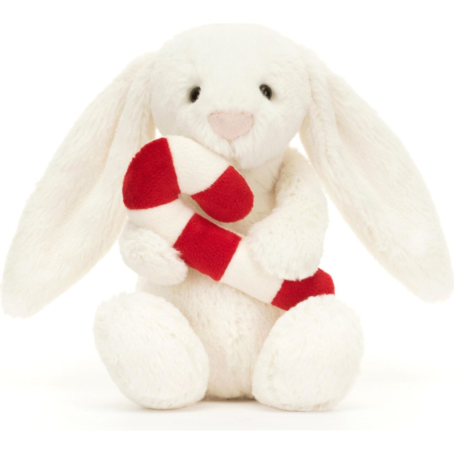 Jellycat - Bashful Bunny With Candy Cane Cream Small 18x9x8cm Xmas