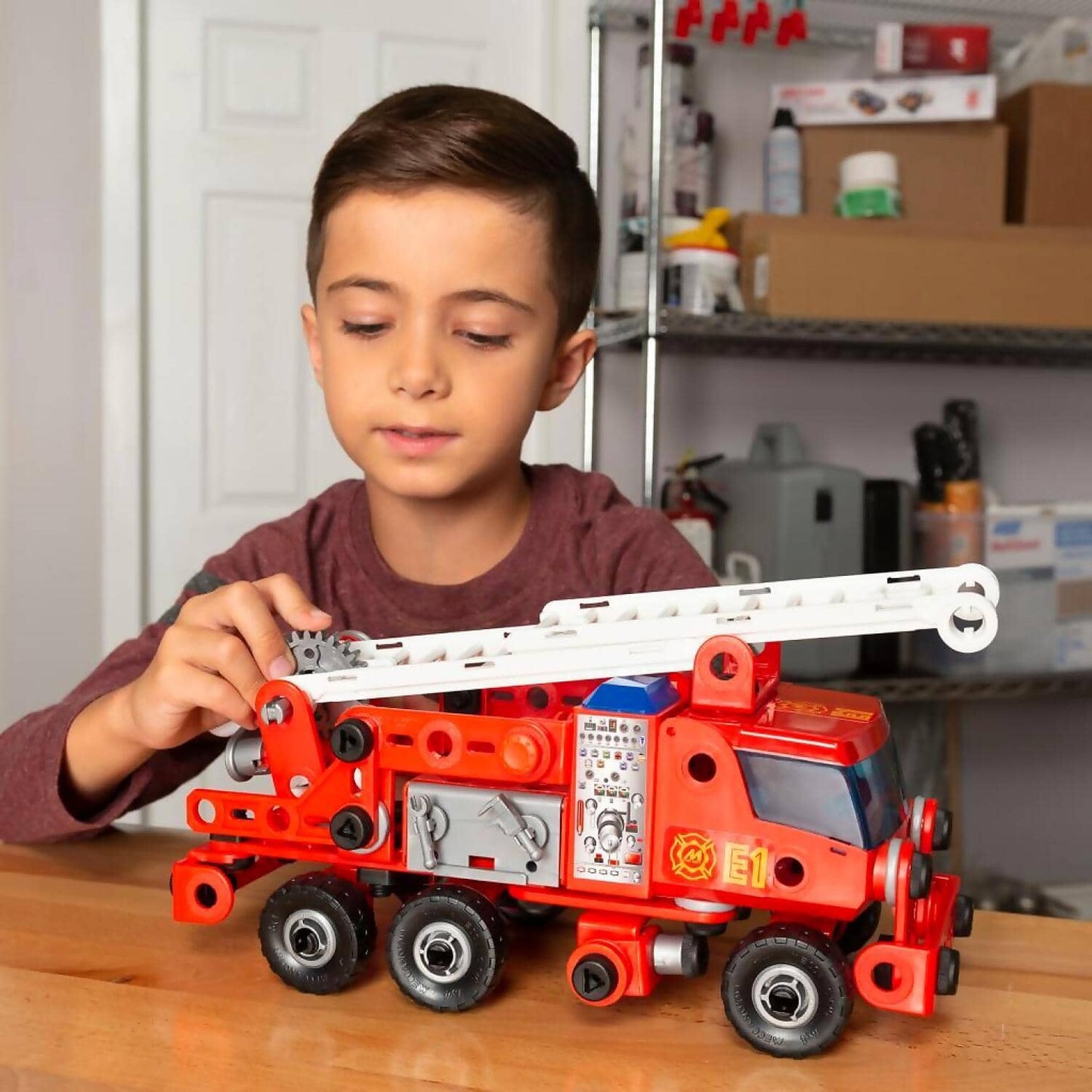 Mecccano Junior - Rescue Fire Truck With Lights And Sounds Model Building Kit