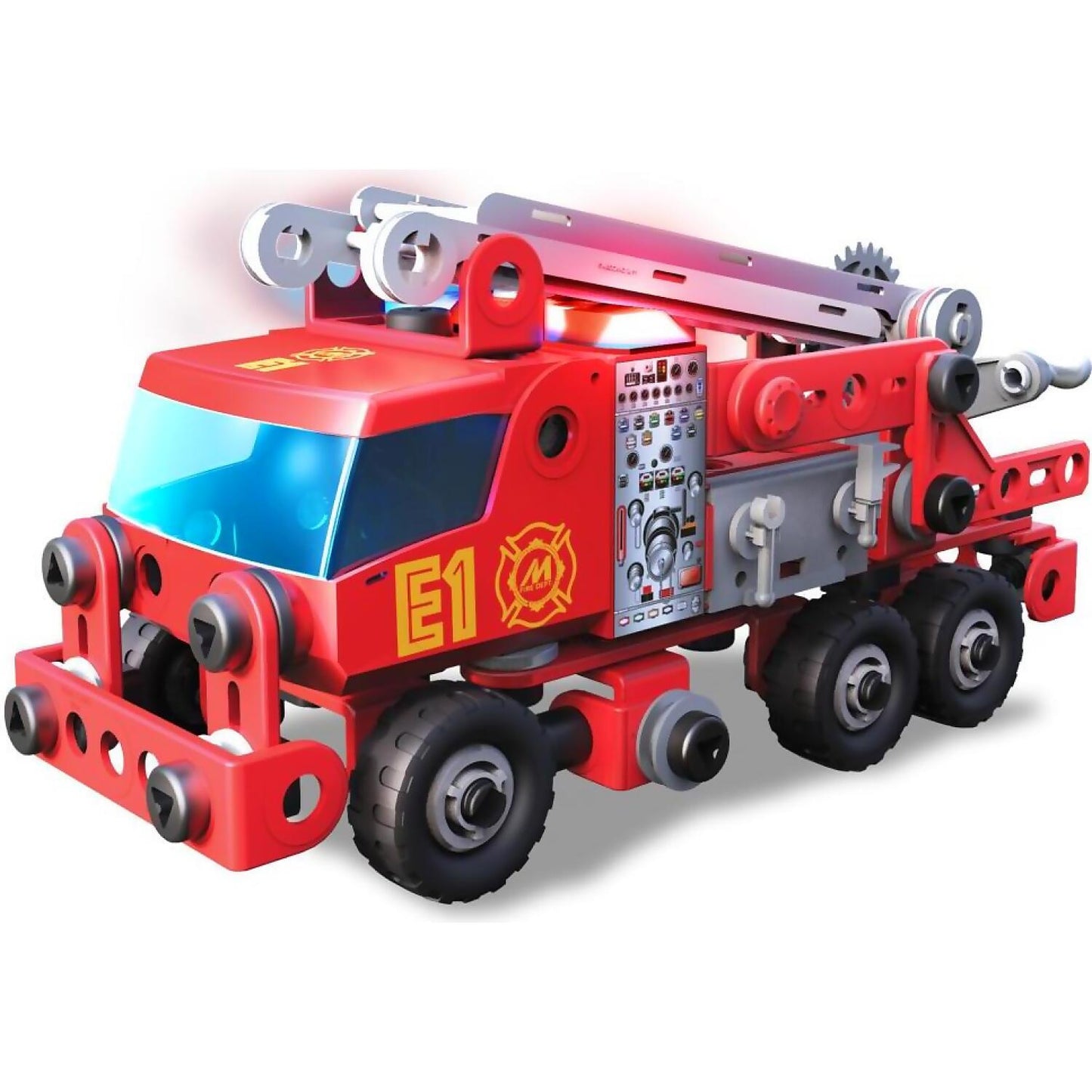 Mecccano Junior - Rescue Fire Truck With Lights And Sounds Model Building Kit
