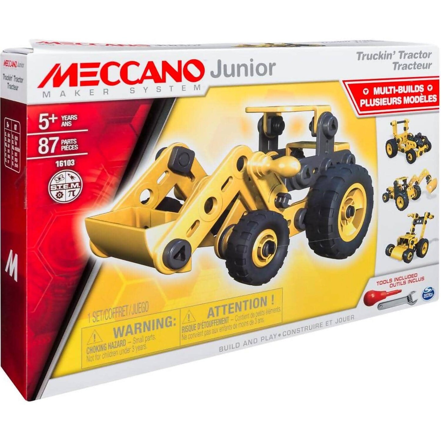 Meccano Junior - Build 4-in-1 Truckin' Tractor Model Building Kit