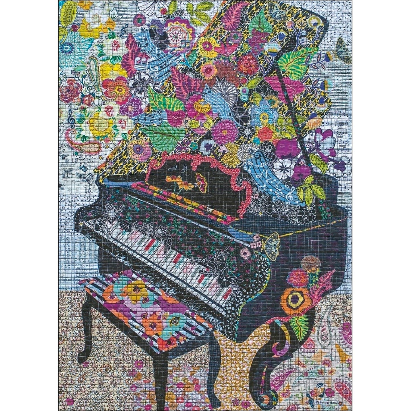 Heye - Quilt Art Sewn Piano - Jigsaw Puzzle 1000pc