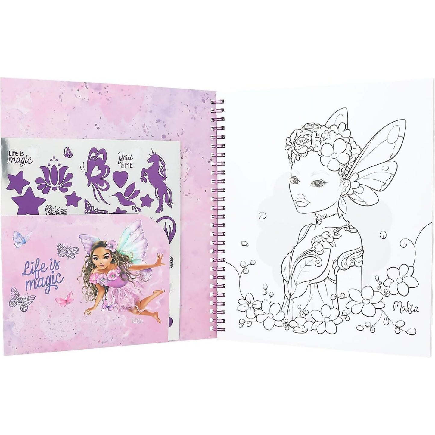 Topmodel - Colouring Book With Sequins Fairy Love