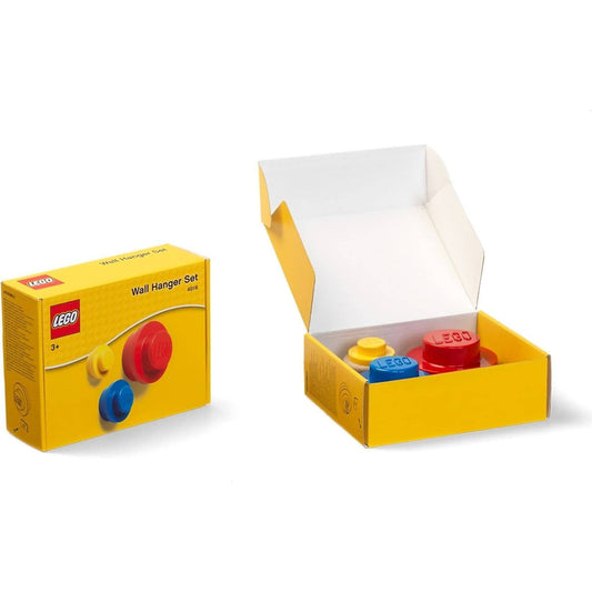 LEGO Wall Hanger Set Red / Bright Blue and Yellow - Room Copenhagen