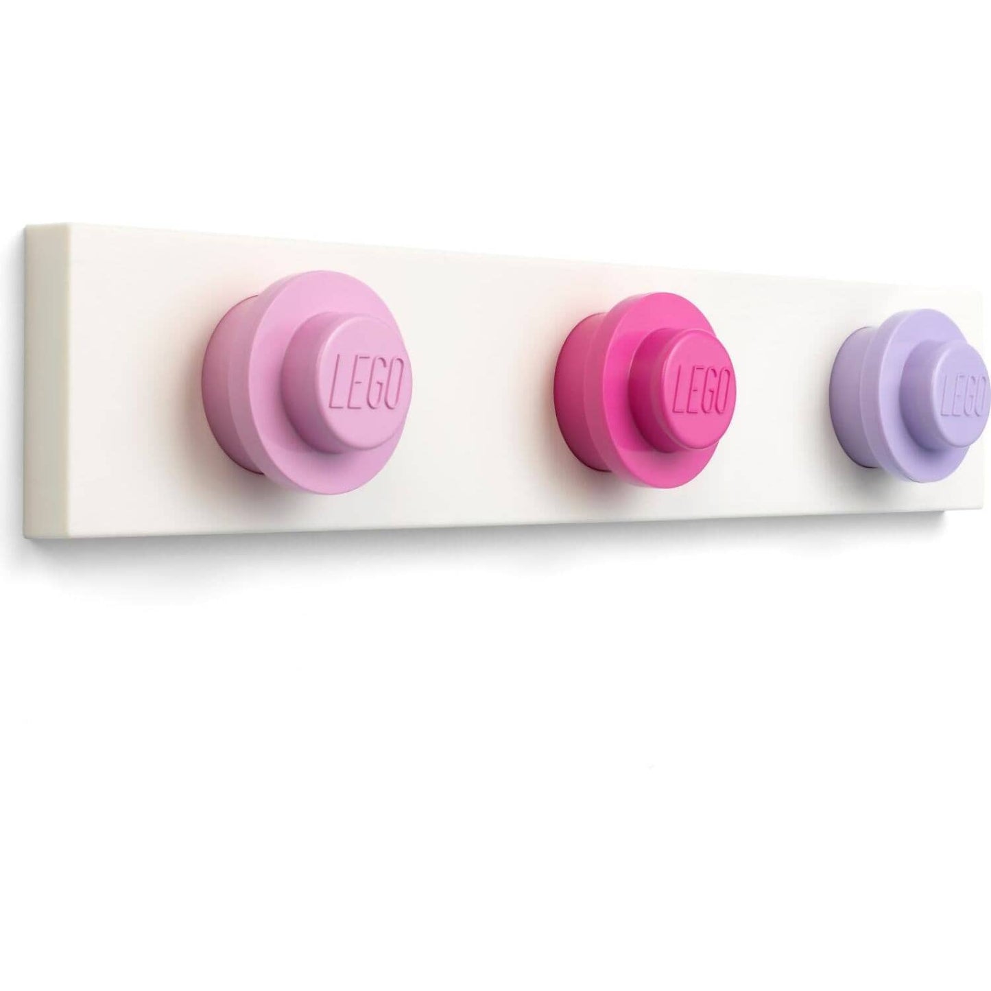 LEGO Wall Hanger Rack Light Pink / Dark Pink and Light Purple - Room Copenhagen