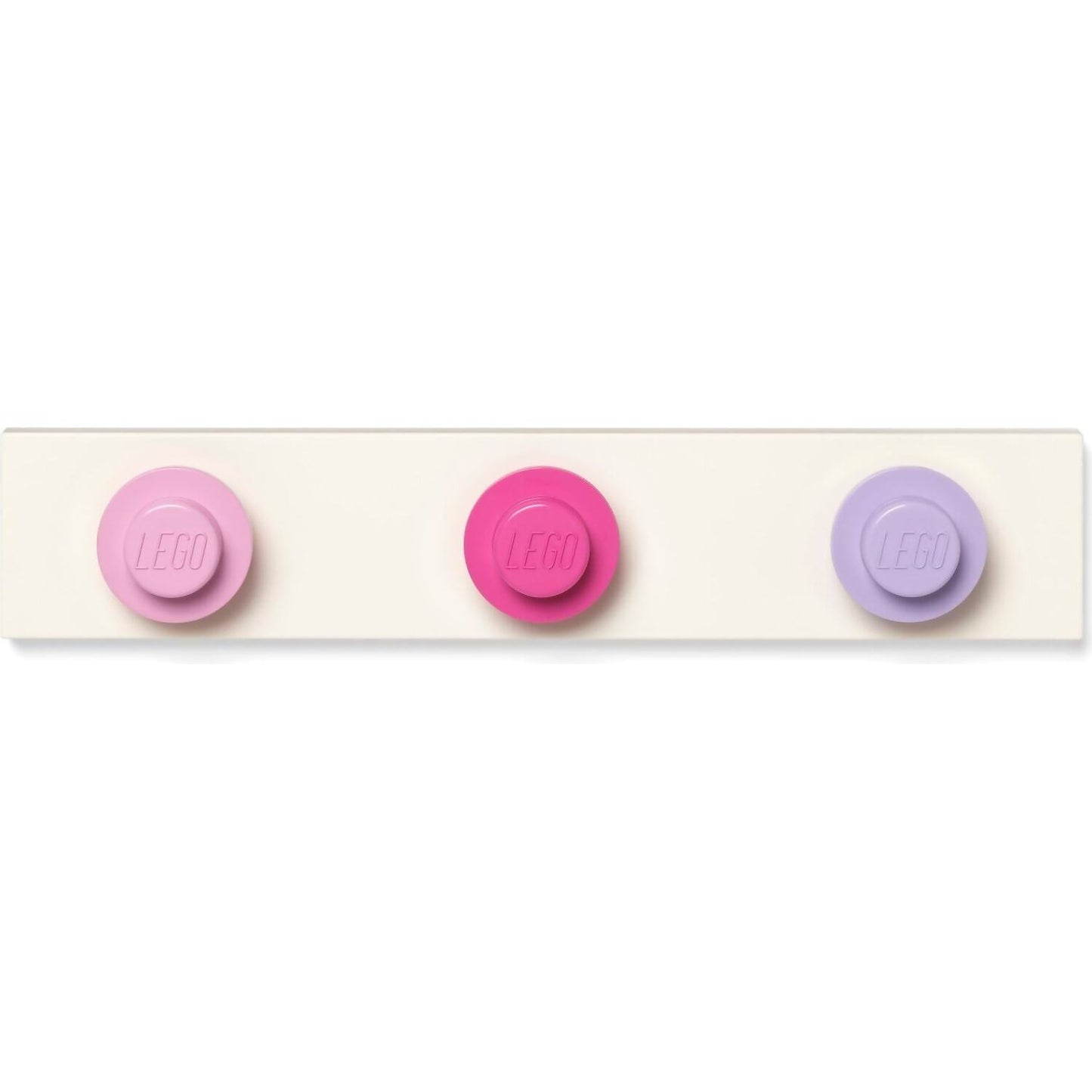LEGO Wall Hanger Rack Light Pink / Dark Pink and Light Purple - Room Copenhagen