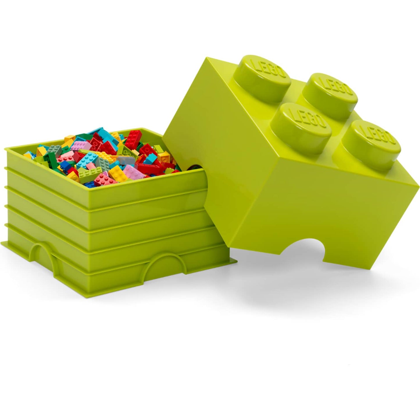 LEGO Storage Brick 4 Studs Lime Green - Room Copenhagen